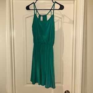 Green Spaghetti Strap Dress